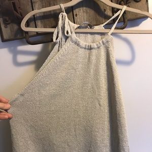 Loft tie halter sweater tank